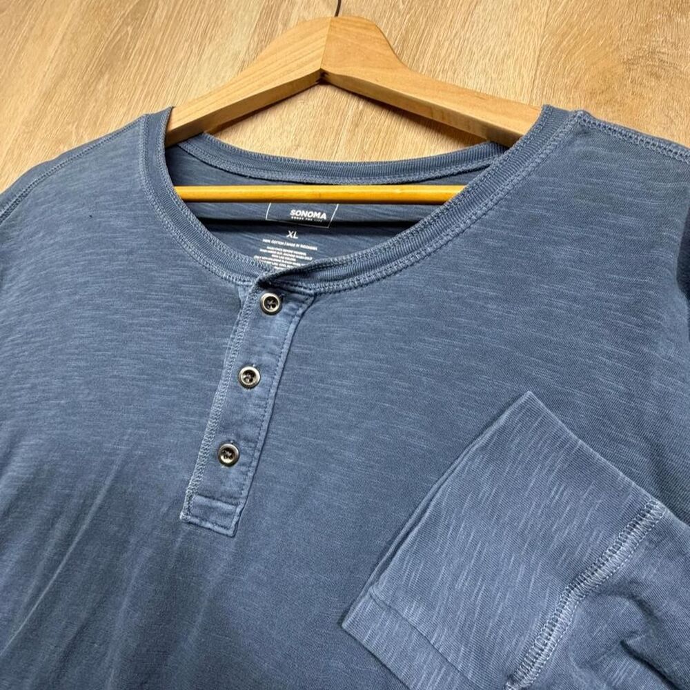 Sonoma-goods-for-life Men's Blue and Navy Shirt